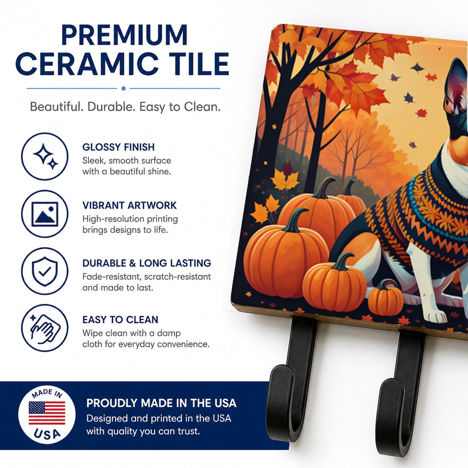 Basenji Fall Leash or Key Holder Wall Hooks, Coat Rack Wall Mount, for Hanging Keys, Towels, Aprons, Leashes