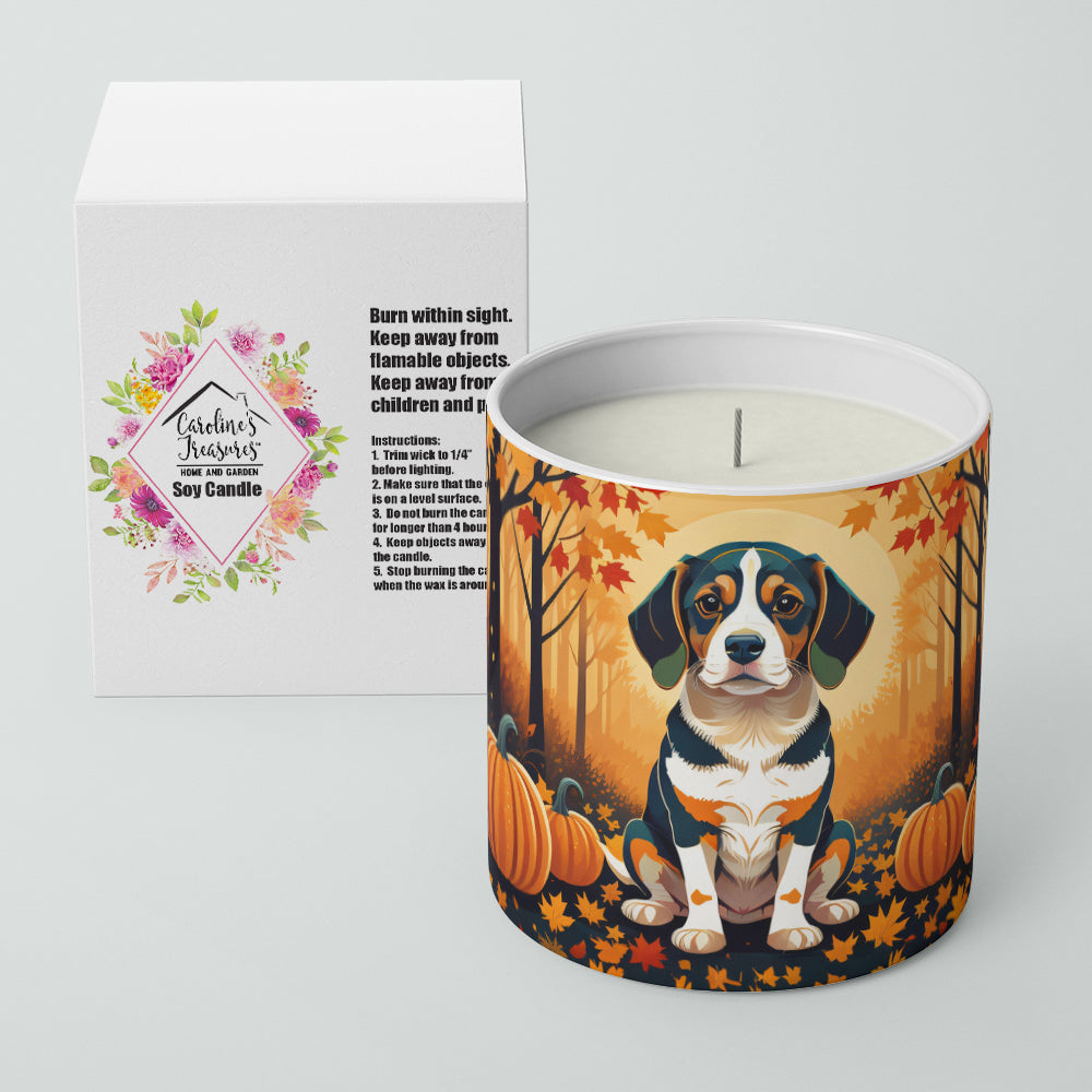 Beagle Fall Decorative Soy Candle Nature Soy Wax Essential Oil Home Decor Ideal for Bedroom Kitchen Bath Office Gift, 10 oz