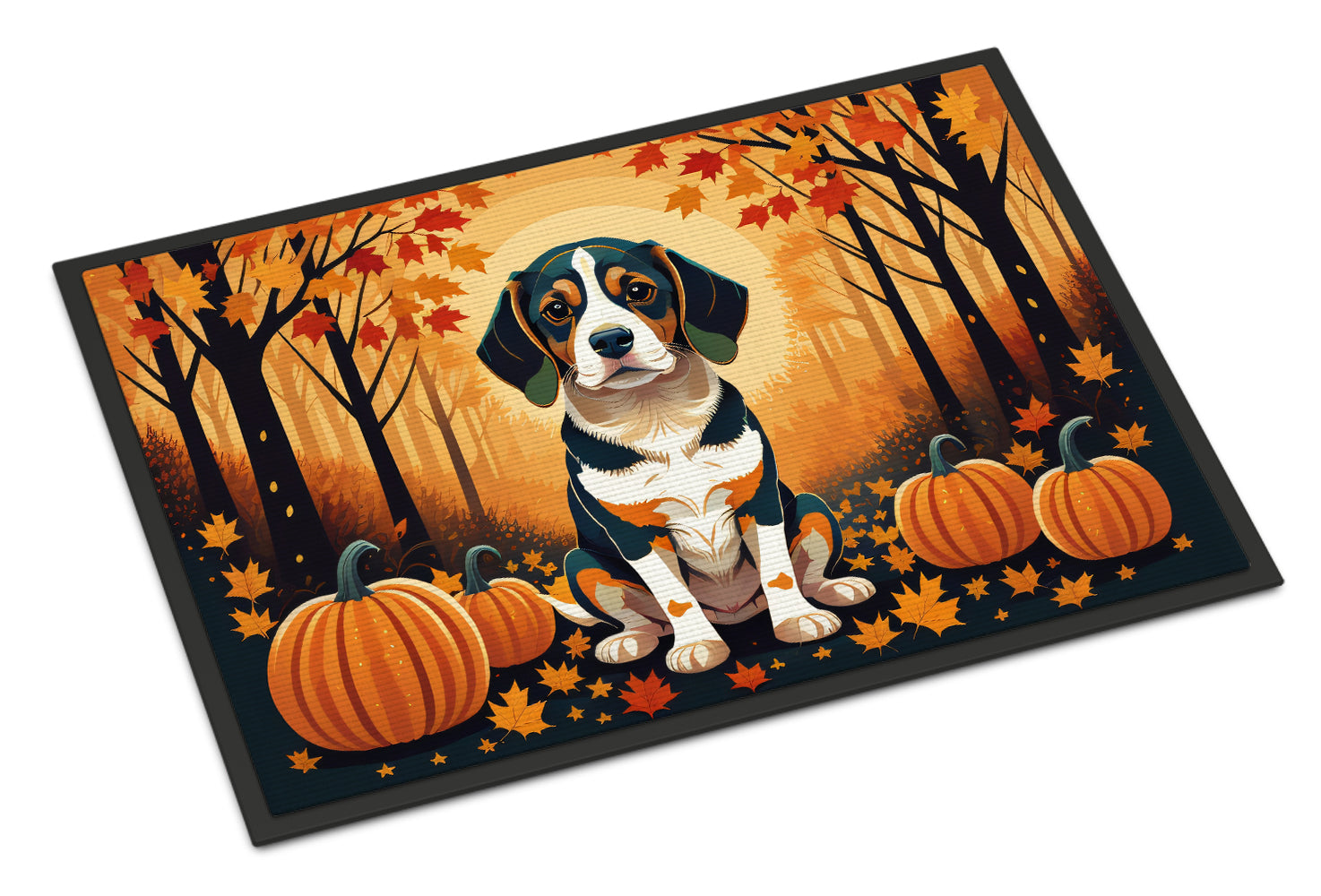 Beagle Fall Doormat Indoor Outdoor 24H X 36W Front Door Mat Rugs for Entryway, Non Slip Washable Low Pile,
