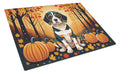 Beagle Fall Cutting Board Tempered Glass Kitchen Cutting Surface, Heat Resistant Chopping, Non-Slip Feet, Food Prep & Serving