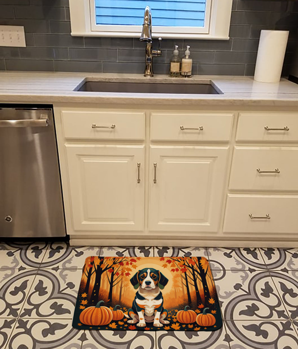 Beagle Fall Memory Foam Kitchen Mat Machine Washable Anti-Fatigue Cushion Comfort Bath or Kitchen Rug