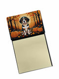 Beagle Fall Watercolor Sticky Note Holder Refillable Dispenser Desk Accessory 3x3 Pad Gift