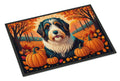 Bearded Collie Fall Doormat Indoor Outdoor 24H X 36W Front Door Mat Rugs for Entryway, Non Slip Washable Low Pile,