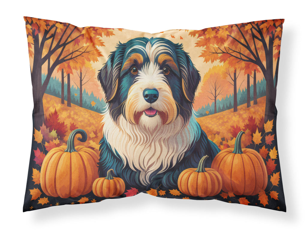 Bearded Collie Fall Standard Pillowcase Lightweight Super Soft Easy Care Decorative Artwork Pillowcase, Standard