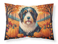 Bearded Collie Fall Standard Pillowcase Lightweight Super Soft Easy Care Decorative Artwork Pillowcase, Standard