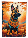 Belgian Malinois Fall House Flag 28x40 Porch Sleeve Pole Decorative Outside Yard Banner Artwork Wall Hanging, Polyester
