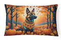 Belgian Malinois Fall Decorative Throw Pillow 12x16 Indoor Outdoor Accent Cushion, Fabric Cover with Insert for Sofa, Bed, Porch & Living Room