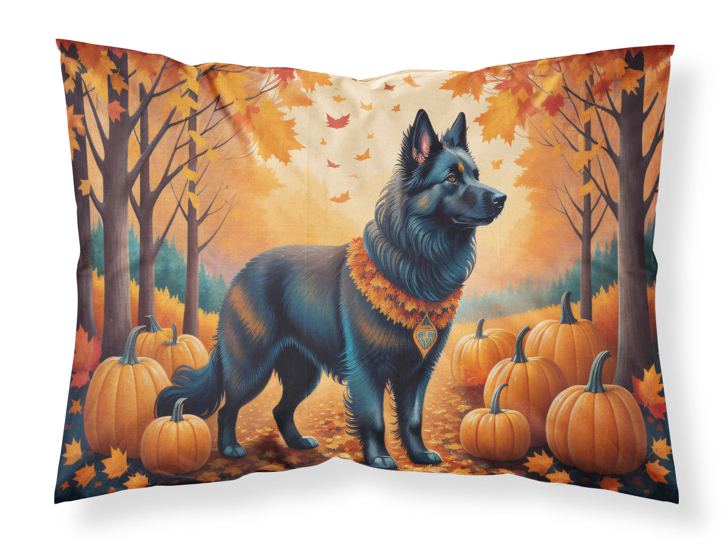 Belgian Sheepdog Fall Standard Pillowcase Lightweight Super Soft Easy Care Decorative Artwork Pillowcase, Standard