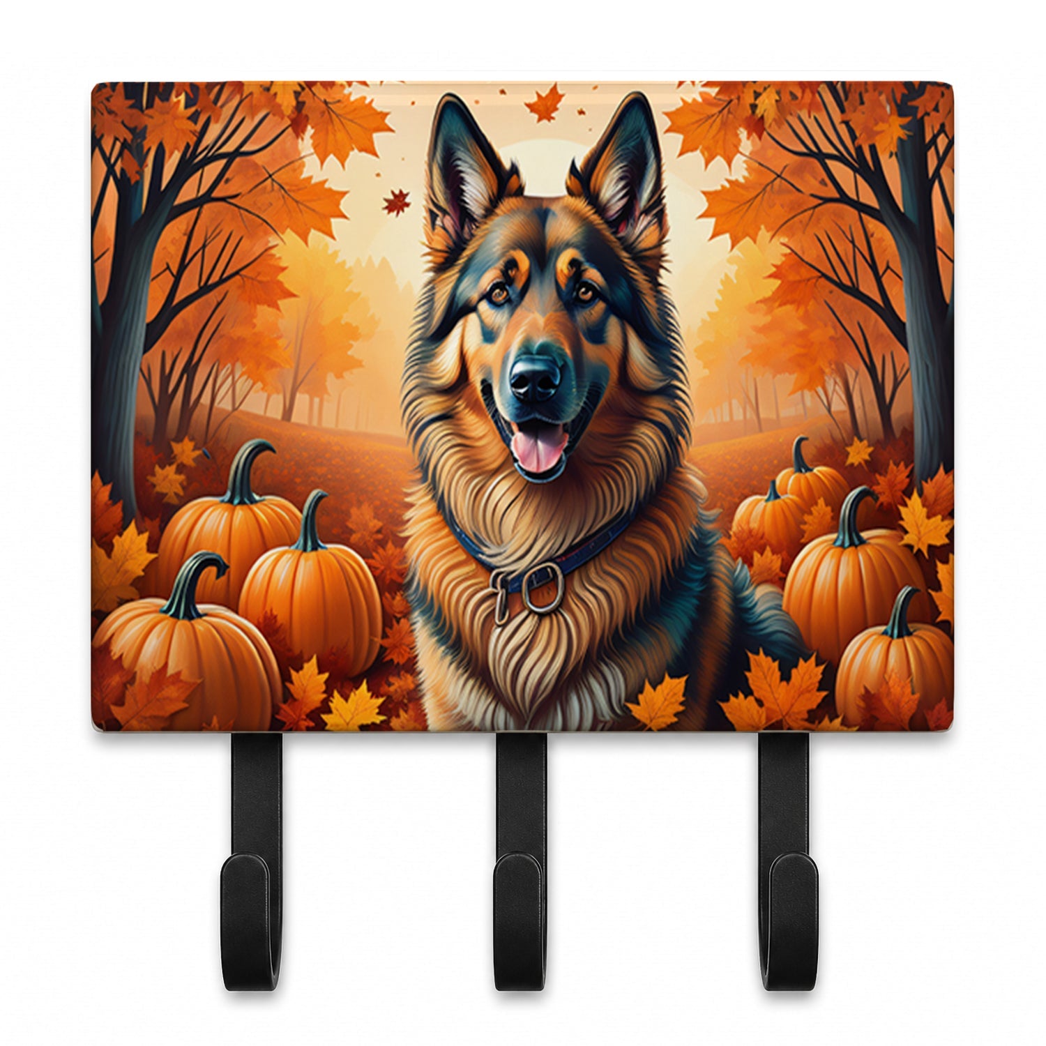 Belgian Tervuren Fall Leash or Key Holder Wall Hooks, Coat Rack Wall Mount, for Hanging Keys, Towels, Aprons, Leashes