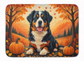 Bernese Mountain Dog Fall Memory Foam Kitchen Mat Machine Washable Anti-Fatigue Cushion Comfort Bath or Kitchen Rug