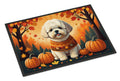 Bichon Frise Fall Doormat Indoor Outdoor 18H X 27W Front Door Mat Rugs for Entryway, Non Slip Washable
