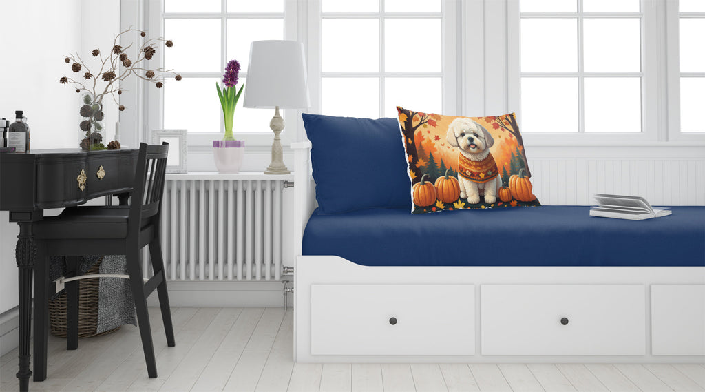 Bichon Frise Fall Standard Pillowcase Lightweight Super Soft Easy Care Decorative Artwork Pillowcase, Standard