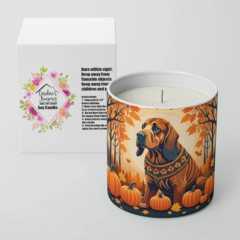 Bloodhound Fall Decorative Soy Candle Nature Soy Wax Essential Oil Home Decor Ideal for Bedroom Kitchen Bath Office Gift, 10 oz