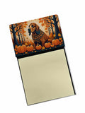 Bloodhound Fall Watercolor Sticky Note Holder Refillable Dispenser Desk Accessory 3x3 Pad Gift