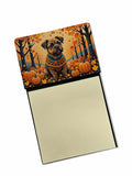Border Terrier Fall Watercolor Sticky Note Holder Refillable Dispenser Desk Accessory 3x3 Pad Gift