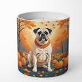 White Boxer Fall Decorative Soy Candle Nature Soy Wax Essential Oil Home Decor Ideal for Bedroom Kitchen Bath Office Gift, 10 oz