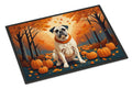 White Boxer Fall Doormat Indoor Outdoor 24H X 36W Front Door Mat Rugs for Entryway, Non Slip Washable Low Pile,