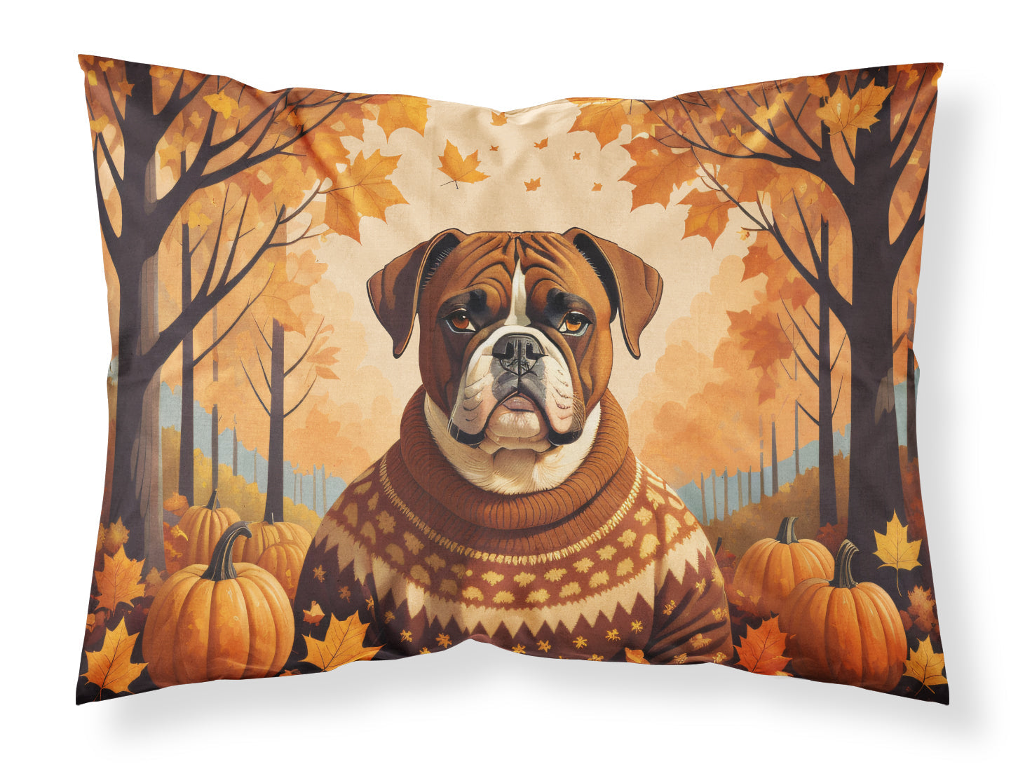 Boxer Fall Standard Pillowcase Lightweight Super Soft Easy Care Decorative Artwork Pillowcase, Standard