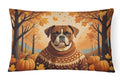 Boxer Fall Decorative Throw Pillow 12x16 Indoor Outdoor Accent Cushion, Fabric Cover with Insert for Sofa, Bed, Porch & Living Room