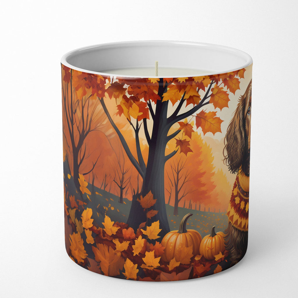 Boykin Spaniel Fall Decorative Soy Candle Nature Soy Wax Essential Oil Home Decor Ideal for Bedroom Kitchen Bath Office Gift, 10 oz