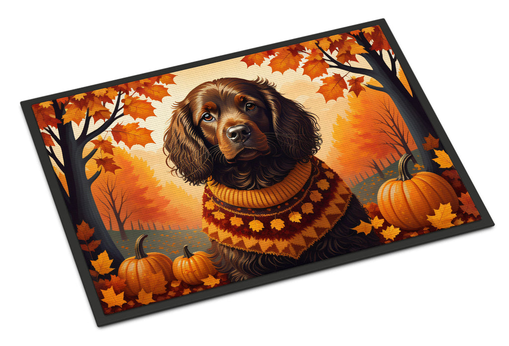 Boykin Spaniel Fall Doormat Indoor Outdoor 18H X 27W Front Door Mat Rugs for Entryway, Non Slip Washable