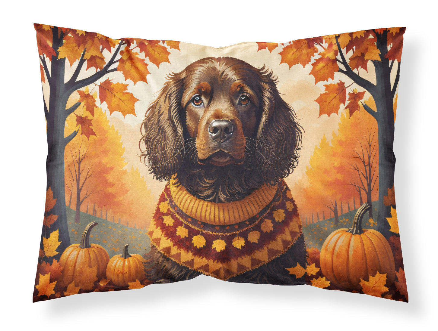 Boykin Spaniel Fall Standard Pillowcase Lightweight Super Soft Easy Care Decorative Artwork Pillowcase, Standard