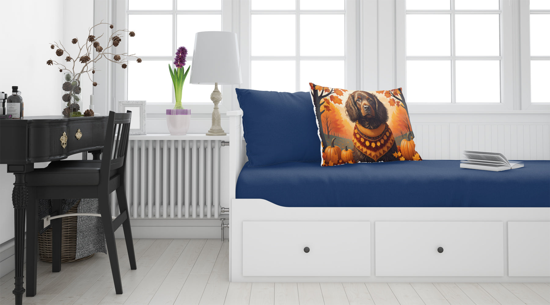 Boykin Spaniel Fall Standard Pillowcase Lightweight Super Soft Easy Care Decorative Artwork Pillowcase, Standard