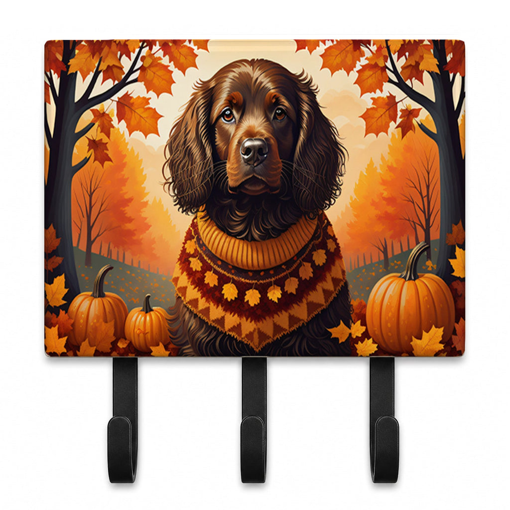 Boykin Spaniel Fall Leash or Key Holder Wall Hooks, Coat Rack Wall Mount, for Hanging Keys, Towels, Aprons, Leashes