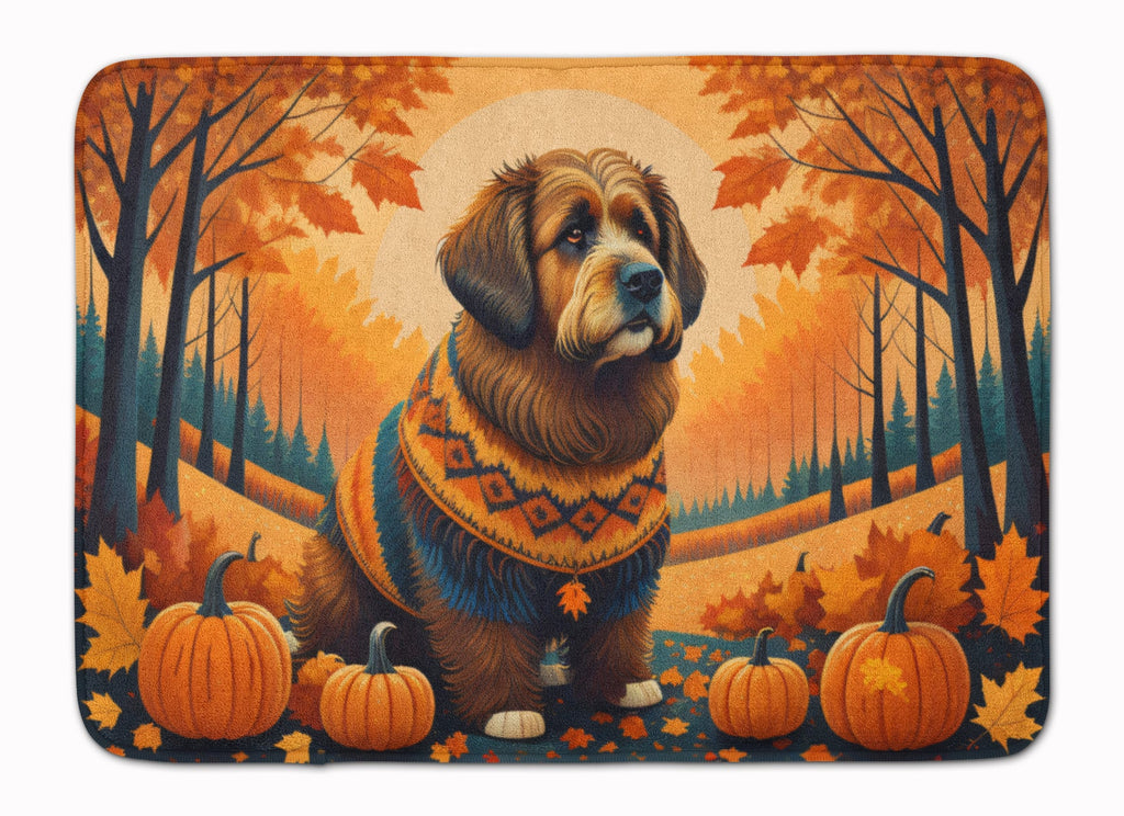 Briard Fall Memory Foam Kitchen Mat Machine Washable Anti-Fatigue Cushion Comfort Bath or Kitchen Rug