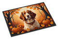 Brittany Spaniel Fall Doormat Indoor Outdoor 24H X 36W Front Door Mat Rugs for Entryway, Non Slip Washable Low Pile,