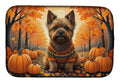 Cairn Terrier Fall Dish Drying Mat Absorbent Dish Drying Mat Pad for Kitchen Counter Dish Drainer Mat for Countertop, 14 x 21", Multicolor