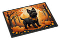 Black Cairn Terrier Fall Doormat Indoor Outdoor 18H X 27W Front Door Mat Rugs for Entryway, Non Slip Washable