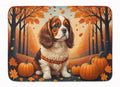 Cavalier Spaniel Fall Memory Foam Kitchen Mat Machine Washable Anti-Fatigue Cushion Comfort Bath or Kitchen Rug