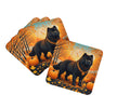 Black Chow Chow Fall Foam Coasters Set of 4 Cup Coasters for Indoor Outdoor, Tabletop Protection, Anti Slip, Mouse pad Material