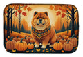 Chow Chow Fall Dish Drying Mat Absorbent Dish Drying Mat Pad for Kitchen Counter Dish Drainer Mat for Countertop, 14 x 21", Multicolor