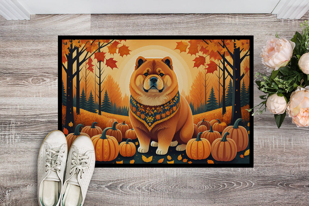 Chow Chow Fall Doormat Indoor Outdoor 24H X 36W Front Door Mat Rugs for Entryway, Non Slip Washable Low Pile,