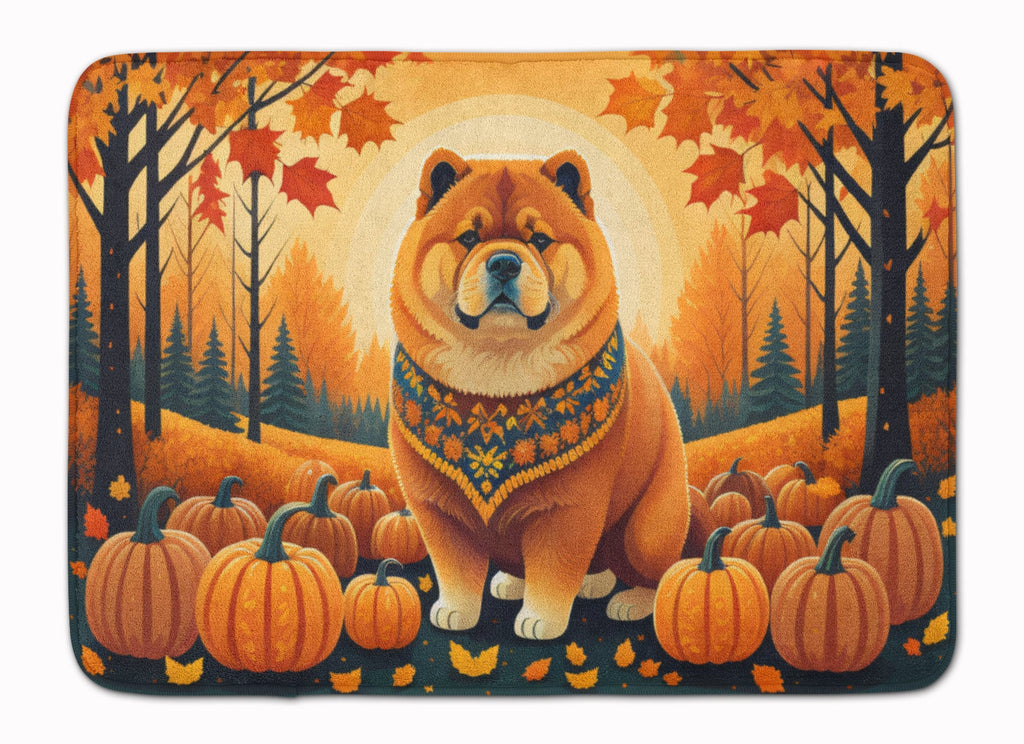 Chow Chow Fall Memory Foam Kitchen Mat Machine Washable Anti-Fatigue Cushion Comfort Bath or Kitchen Rug