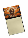Cocker Spaniel Fall Watercolor Sticky Note Holder Refillable Dispenser Desk Accessory 3x3 Pad Gift