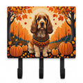 Cocker Spaniel Fall Leash or Key Holder Wall Hooks, Coat Rack Wall Mount, for Hanging Keys, Towels, Aprons, Leashes