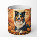 Collie Fall Decorative Soy Candle Nature Soy Wax Essential Oil Home Decor Ideal for Bedroom Kitchen Bath Office Gift, 10 oz