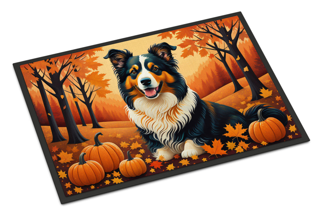 Collie Fall Doormat Indoor Outdoor 18H X 27W Front Door Mat Rugs for Entryway, Non Slip Washable
