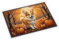 Corgi Fall Doormat Indoor Outdoor 24H X 36W Front Door Mat Rugs for Entryway, Non Slip Washable Low Pile,