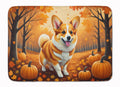 Corgi Fall Memory Foam Kitchen Mat Machine Washable Anti-Fatigue Cushion Comfort Bath or Kitchen Rug