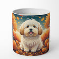 Coton De Tulear Fall Decorative Soy Candle Nature Soy Wax Essential Oil Home Decor Ideal for Bedroom Kitchen Bath Office Gift, 10 oz