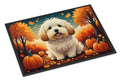 Coton De Tulear Fall Doormat Indoor Outdoor 18H X 27W Front Door Mat Rugs for Entryway, Non Slip Washable