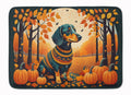 Dachshund Fall Memory Foam Kitchen Mat Machine Washable Anti-Fatigue Cushion Comfort Bath or Kitchen Rug