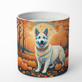 White German Shepherd Fall Decorative Soy Candle Nature Soy Wax Essential Oil Home Decor Ideal for Bedroom Kitchen Bath Office Gift, 10 oz