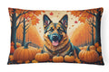 German Shepherd Fall Decorative Throw Pillow 12x16 Indoor Outdoor Accent Cushion, Fabric Cover with Insert for Sofa, Bed, Porch & Living Room
