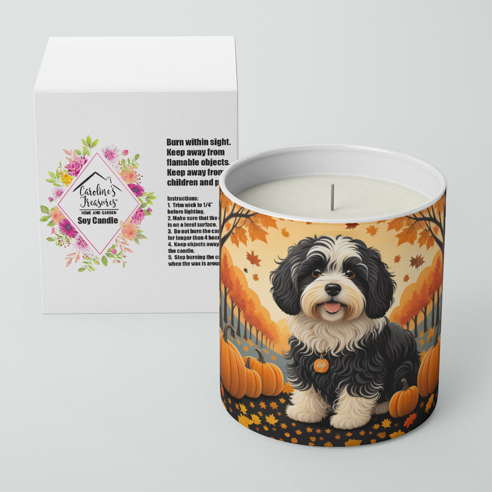 Havanese Fall Decorative Soy Candle Nature Soy Wax Essential Oil Home Decor Ideal for Bedroom Kitchen Bath Office Gift, 10 oz
