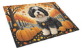 Havanese Fall Cutting Board Tempered Glass Kitchen Cutting Surface, Heat Resistant Chopping, Non-Slip Feet, Food Prep & Serving